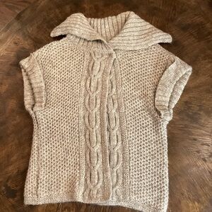 One Girl Who Cozy Cable Knit Sweater in Beige